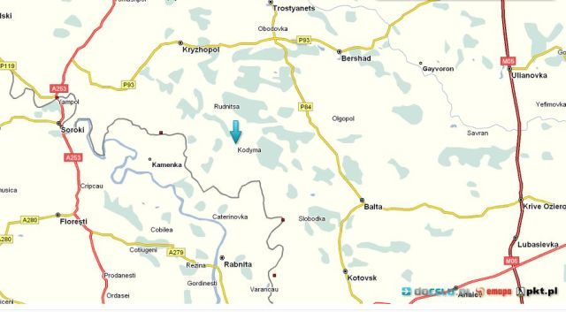 Kodyma - mapa