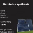 Zapraszamy na spotkanie dotyczące Odnawialnych Źródeł Energii w Tymbarku