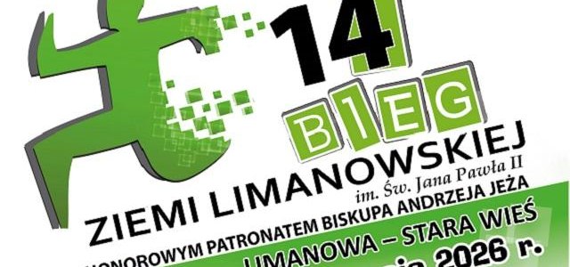 Bieg Ziemi Limanowskiej  im św. Jana Pawła II już po raz 14 odbędzie się w niedzielę 31 maja 2026 r.