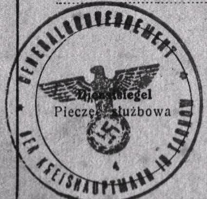 Pieczęć urzędowa używana przez okupantów niemieckich