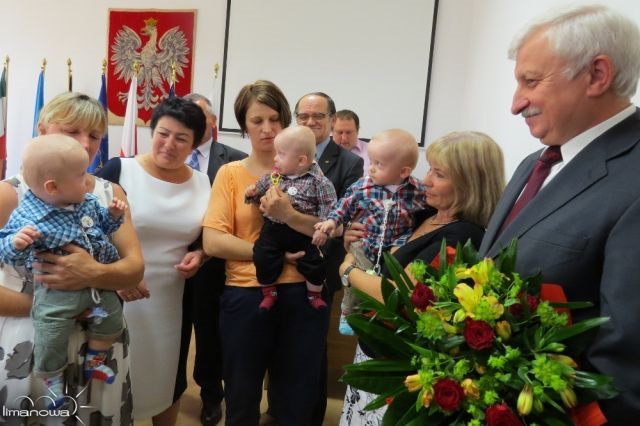 Limanowskie trojaczki: Michał, Miłosz i Jan.